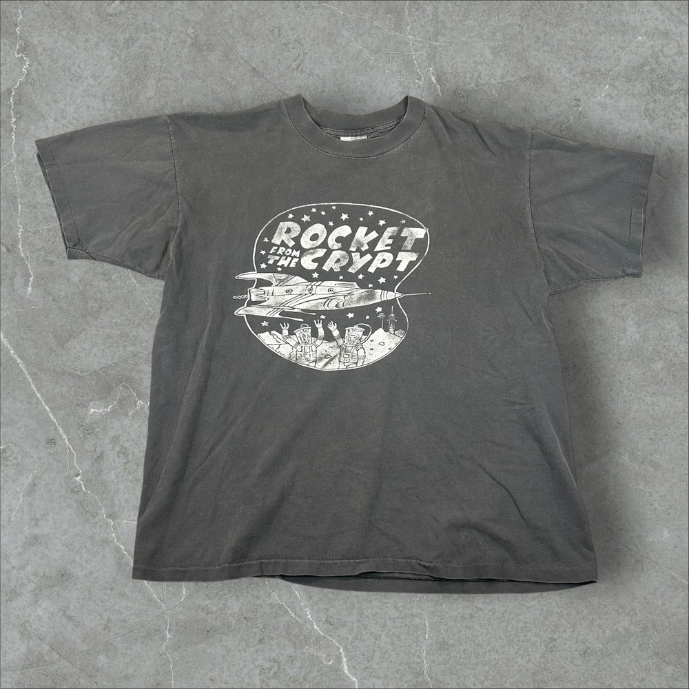 Vintage Rocket From The Crypt Band T-Shirt Men XL Black 90s Single Stitch Oneita